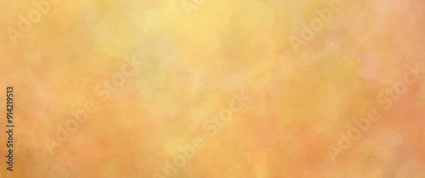 Obraz Abstract grunge orange vector watercolor background. Warm autumn background. Summer illustration. Hot backdrop.
