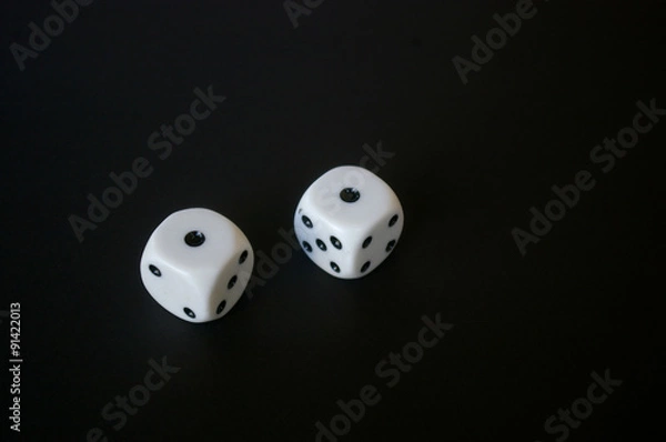 Obraz Two dice with snake eyes