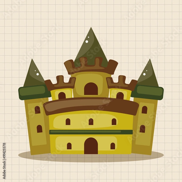 Fototapeta castle theme elements