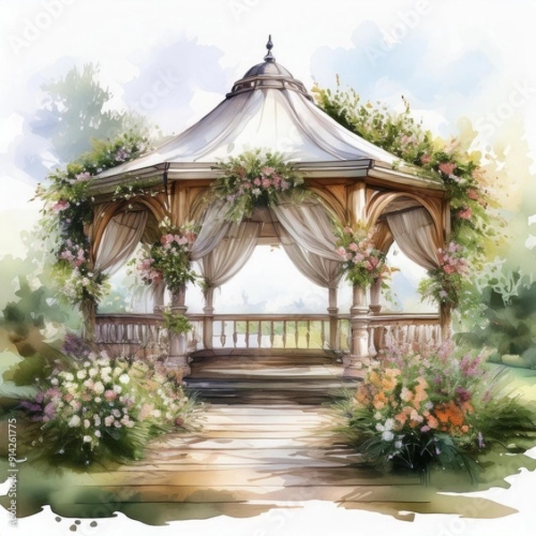 Obraz Beautiful elegant outdoor wedding pavilion