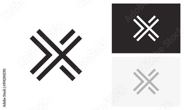 Obraz X logo, letter x, initial x logo design