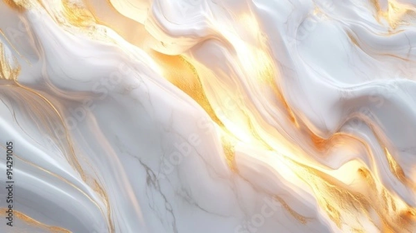 Fototapeta Elegant 3D abstract background with marble textures and soft lighting, sophisticated design