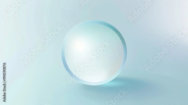 Fototapeta  a blue circle on a white background with a pastel color gradient