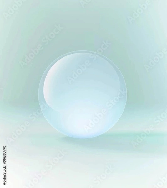 Fototapeta  a blue circle on a white background with a pastel color gradient