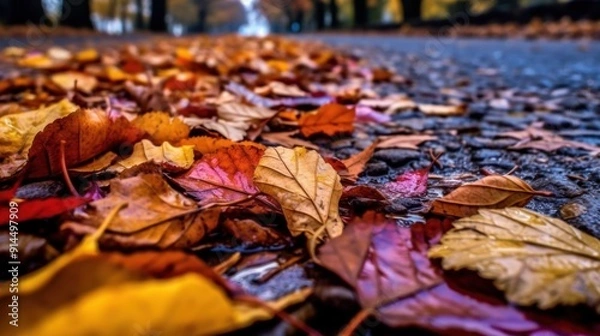 Obraz Autumn Leaves on the Ground