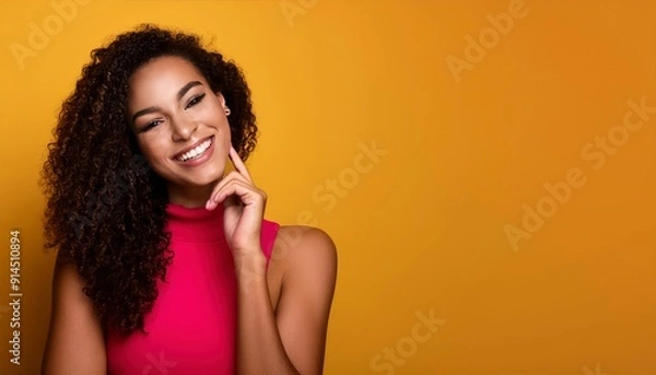 Obraz Beautifull woman thinking and smiling