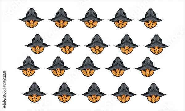 Obraz Vector halloween silhouette element collection