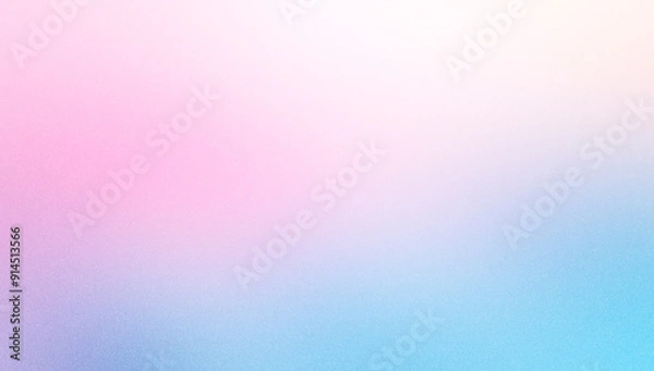 Fototapeta Vibrant grainy gradient background with soft blue and pink hues for web design and digital art projects