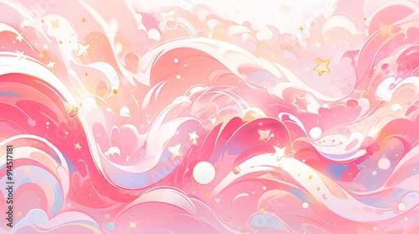 Fototapeta Sparkling pop background with colorful marble pattern