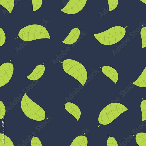 Obraz Seamless floral pattern with leafs 