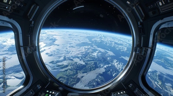 Fototapeta A view of the Earth from a space shuttle