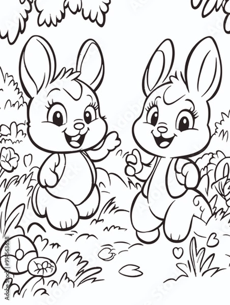 Obraz coloring book illustration 
