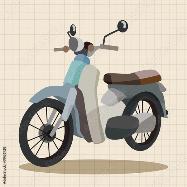 Fototapeta transportation motor theme elements vector, eps