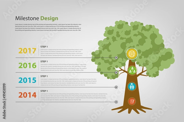 Fototapeta milestone and timeline infographic vector eps10