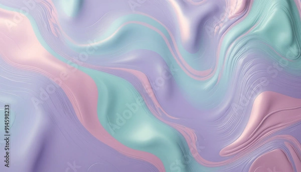 Fototapeta Fond texture peinture pastel violet rose menthe liquide.