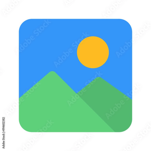 Fototapeta picture flat icon