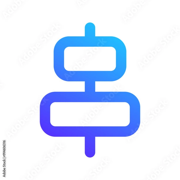 Fototapeta align center gradient icon