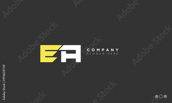 Fototapeta EA Alphabet letters Initials Monogram logo AE, E and A
