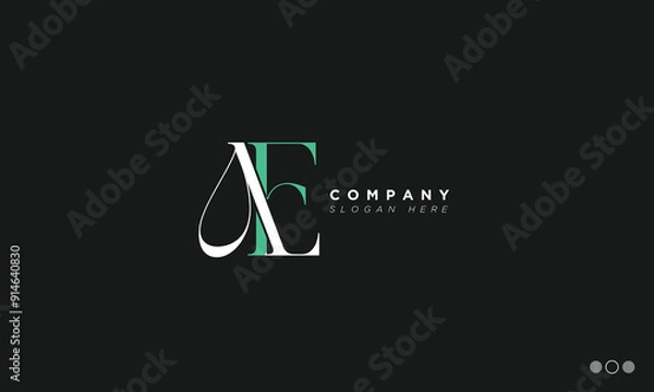 Fototapeta AE Alphabet letters Initials Monogram logo 