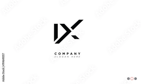 Fototapeta IX Alphabet letters Initials Monogram logo 