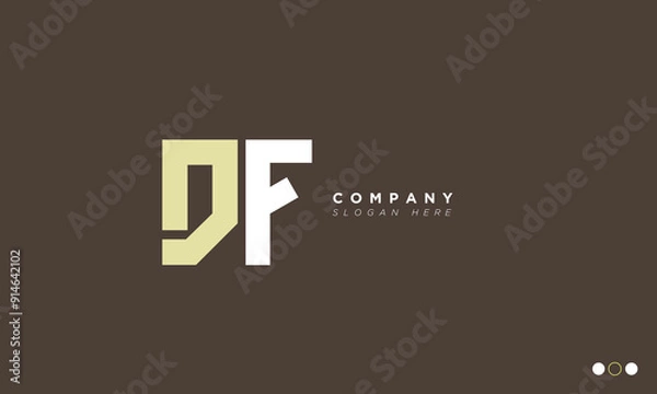 Fototapeta DF Alphabet letters Initials Monogram logo 