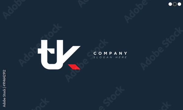 Fototapeta TK Alphabet letters Initials Monogram logo 