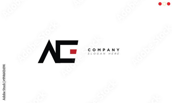 Fototapeta AE Alphabet letters Initials Monogram logo 