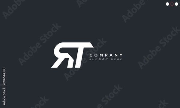 Fototapeta RT Alphabet letters Initials Monogram logo 