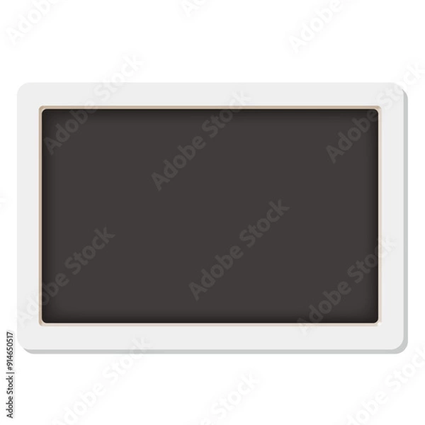 Fototapeta シンプルな白い枠の黒板