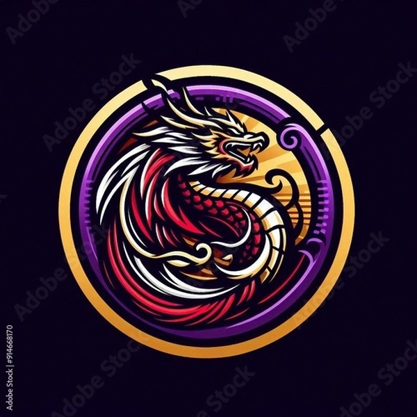 Fototapeta Dragon logo 