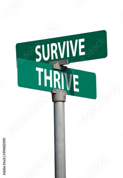 Obraz survive thrive sign