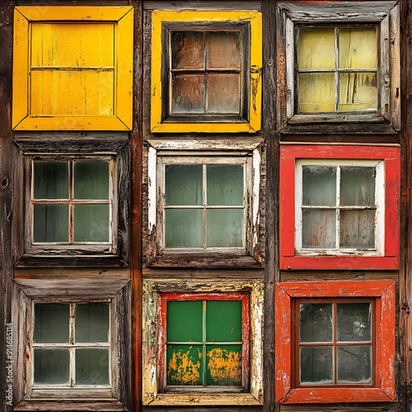 Fototapeta Wall with Visible Cracks and Deteriorating Texture