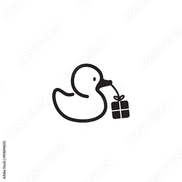 Fototapeta delivery duck vector