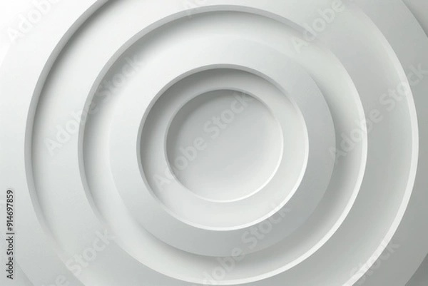 Fototapeta Mesmerizing double circles intertwining in a fascinating optical illusion