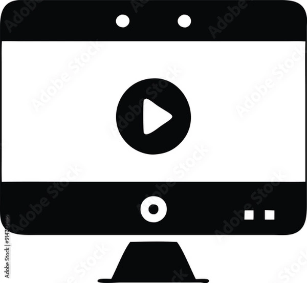 Fototapeta E-learning Icon vector illustration 