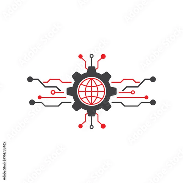 Fototapeta circuit tech