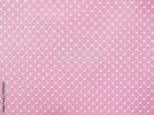 Obraz pink sweet polka dot background