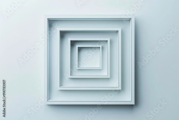 Fototapeta Symmetrical composition of two concentric squares forming a frame