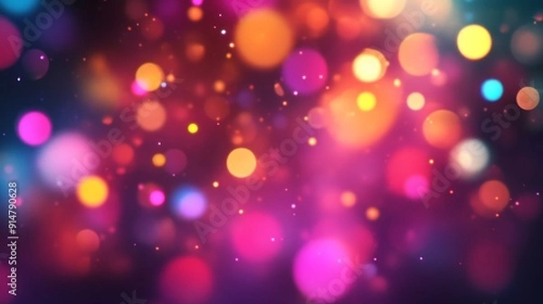 Fototapeta Abstract bokeh lights in multicolored background