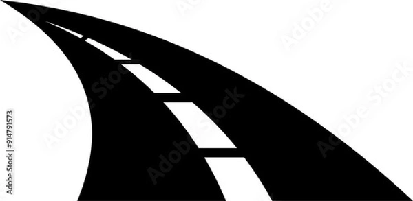 Fototapeta Vector black car road icons. Highway symbol. Road signs, Vector drawn highway icon symbol vector logo element. Map, navigation, direction and travel. Abstract concept graphic element.