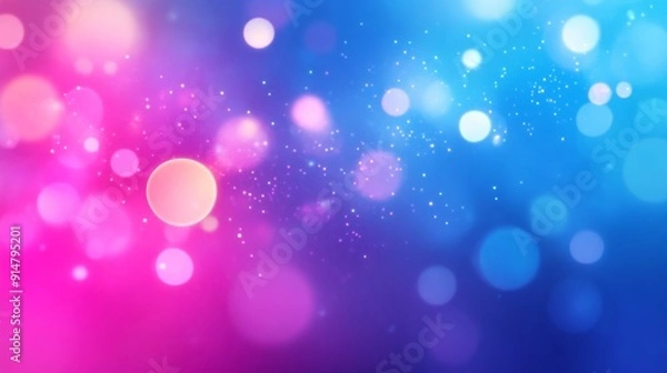 Fototapeta Colorful bokeh lights background in pink and