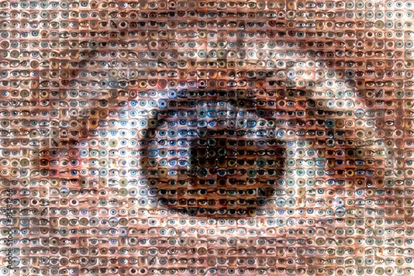 Obraz mozaika oczu