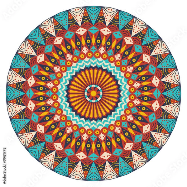 Obraz Round ethnic pattern
