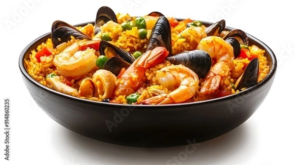 Fototapeta bowl of seafood, Generative AI