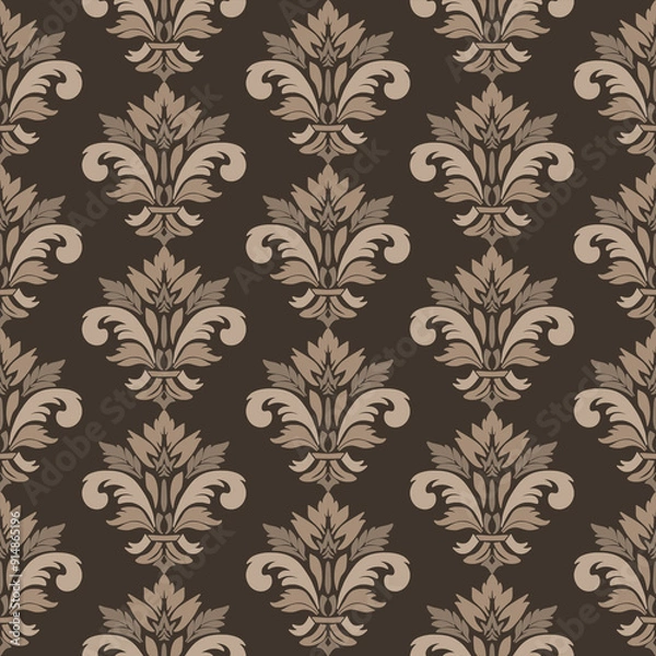 Fototapeta Elegant Flourish seamless pattern