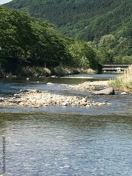 Obraz 河原　riverbank