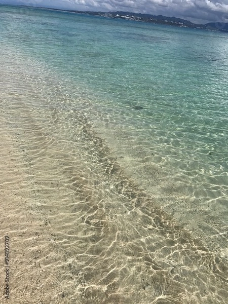 Obraz 砂浜の水　sandy water