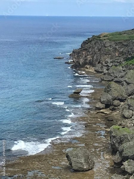 Obraz 海と岩場　sea ​​and rocky area