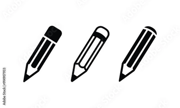 Obraz Pencil icon set. Vector illustration