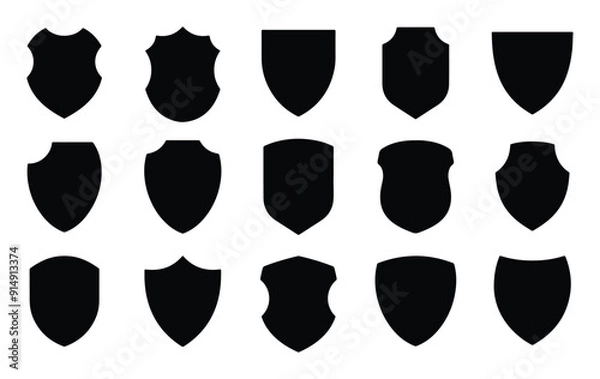 Obraz Shield icons set. Protect shield vector